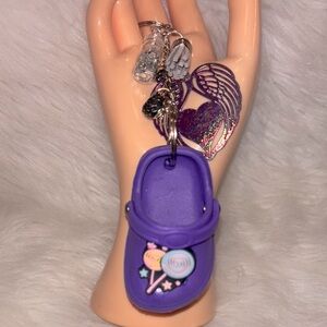 Purple Croc Keychain/Handbag Charm Handcrafted by @windswepttrace